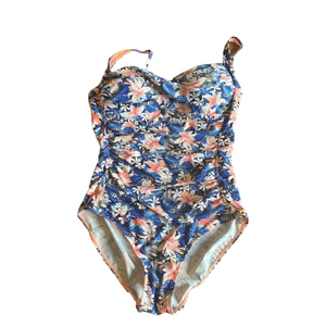 On The Beach one piece Swimwear Blue‎ Pink sz 16 vacation beach summer cruise